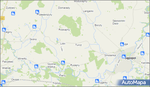 mapa Turcz, Turcz na mapie Targeo