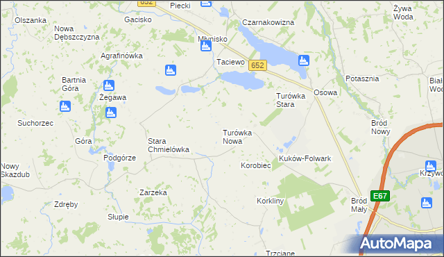 mapa Turówka Nowa, Turówka Nowa na mapie Targeo