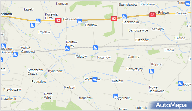 mapa Turzynów, Turzynów na mapie Targeo