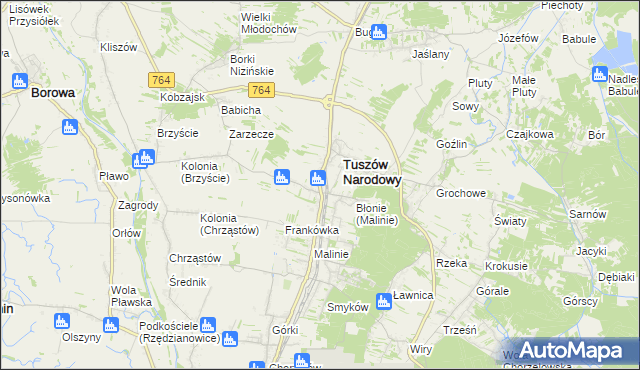 mapa Tuszów Mały, Tuszów Mały na mapie Targeo