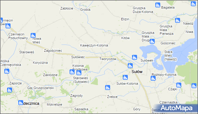 mapa Tworyczów, Tworyczów na mapie Targeo