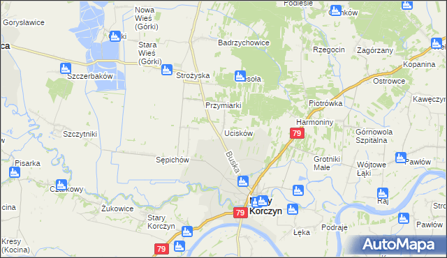 mapa Ucisków, Ucisków na mapie Targeo