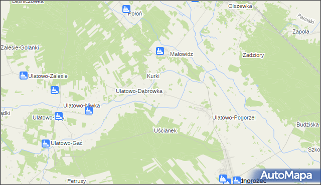 mapa Ulatowo-Słabogóra, Ulatowo-Słabogóra na mapie Targeo