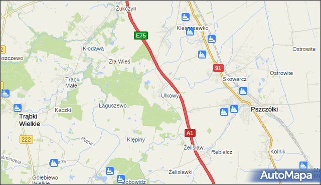 mapa Ulkowy, Ulkowy na mapie Targeo