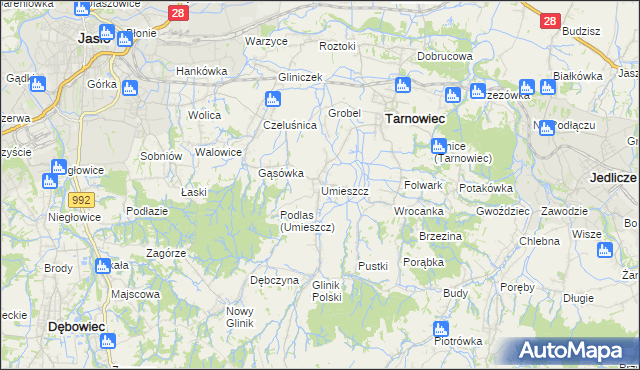 mapa Umieszcz, Umieszcz na mapie Targeo