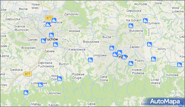 mapa Uniszowa, Uniszowa na mapie Targeo