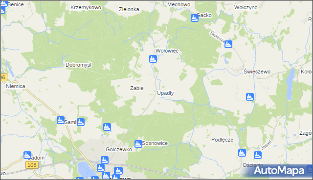 mapa Upadły, Upadły na mapie Targeo