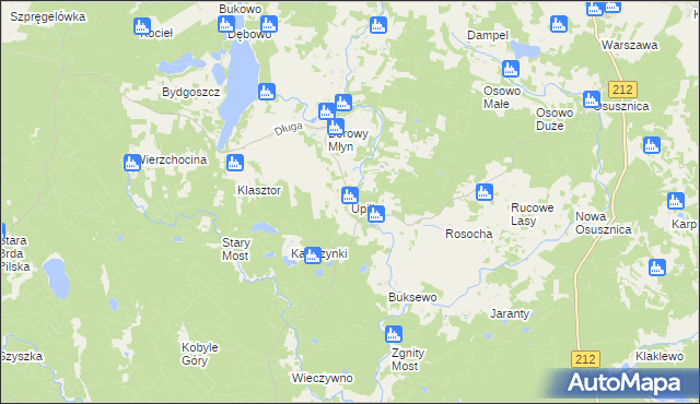 mapa Upiłka, Upiłka na mapie Targeo