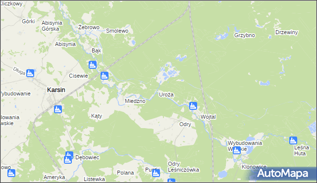 mapa Uroża, Uroża na mapie Targeo