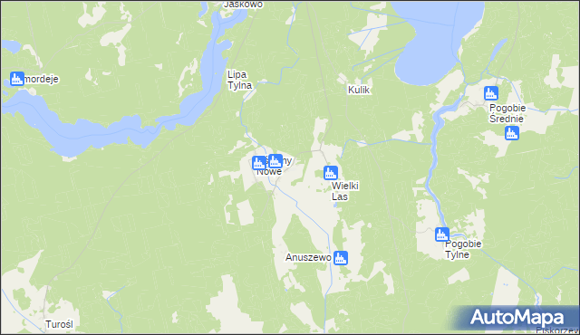 mapa Uściany Stare, Uściany Stare na mapie Targeo