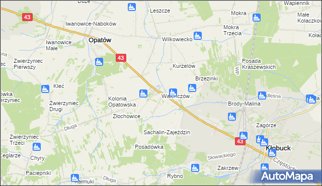 mapa Waleńczów, Waleńczów na mapie Targeo