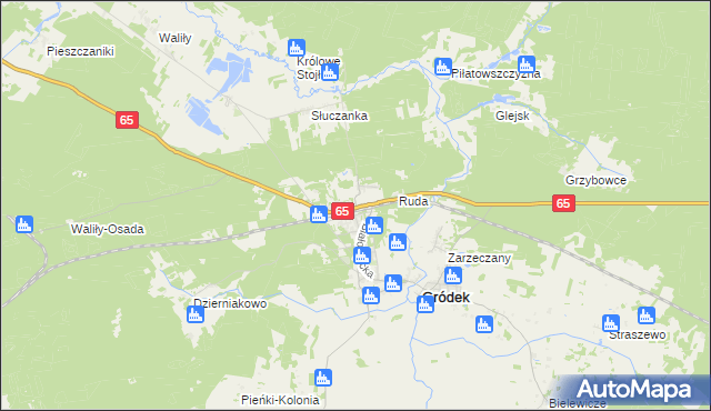 mapa Waliły-Stacja, Waliły-Stacja na mapie Targeo