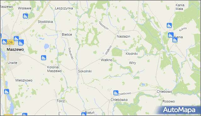 mapa Wałkno, Wałkno na mapie Targeo