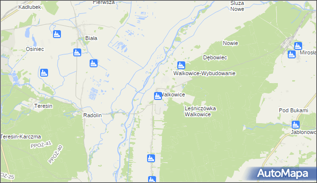 mapa Walkowice, Walkowice na mapie Targeo