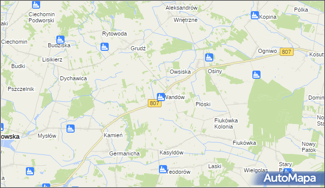 mapa Wandów, Wandów na mapie Targeo