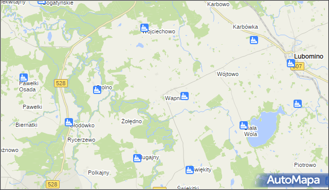 mapa Wapnik, Wapnik na mapie Targeo