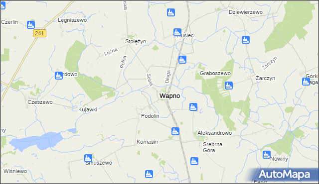 mapa Wapno, Wapno na mapie Targeo