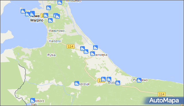 mapa Warnołęka, Warnołęka na mapie Targeo