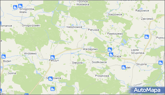 mapa Warzęgowo, Warzęgowo na mapie Targeo