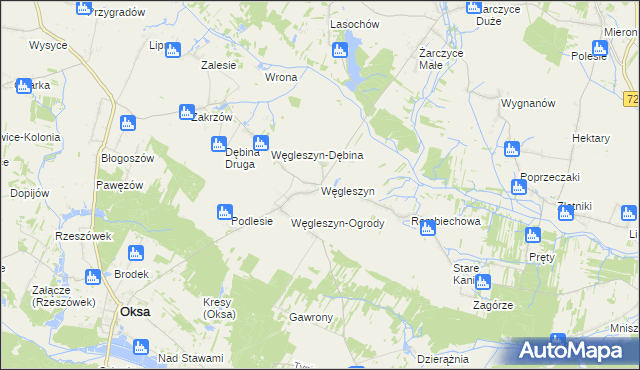 mapa Węgleszyn, Węgleszyn na mapie Targeo