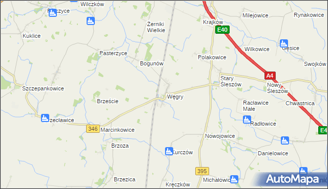 mapa Węgry gmina Żórawina, Węgry gmina Żórawina na mapie Targeo