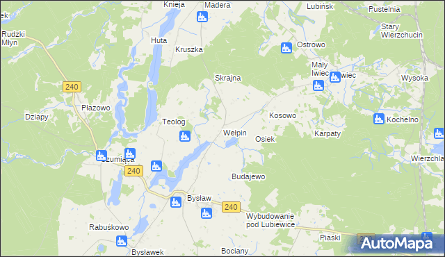 mapa Wełpin, Wełpin na mapie Targeo