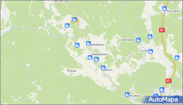 mapa Wesołówko, Wesołówko na mapie Targeo