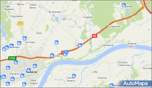 mapa Wiąg, Wiąg na mapie Targeo