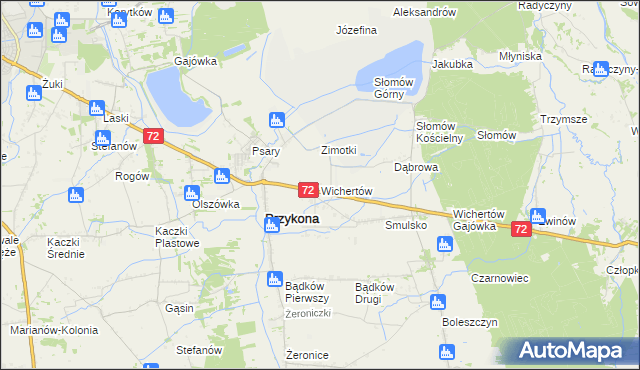 mapa Wichertów, Wichertów na mapie Targeo