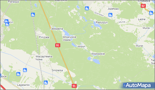 mapa Widoń, Widoń na mapie Targeo