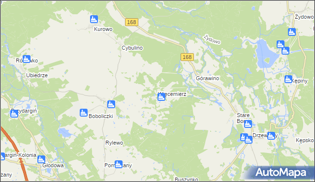 mapa Więcemierz, Więcemierz na mapie Targeo