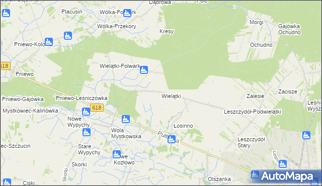 mapa Wielątki, Wielątki na mapie Targeo