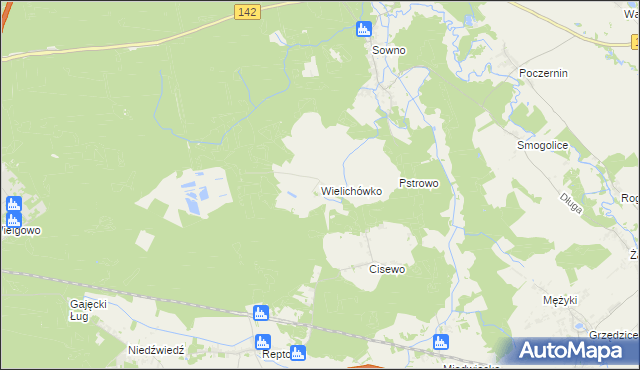 mapa Wielichówko, Wielichówko na mapie Targeo