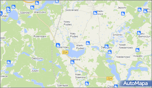 mapa Wielki Podleś, Wielki Podleś na mapie Targeo