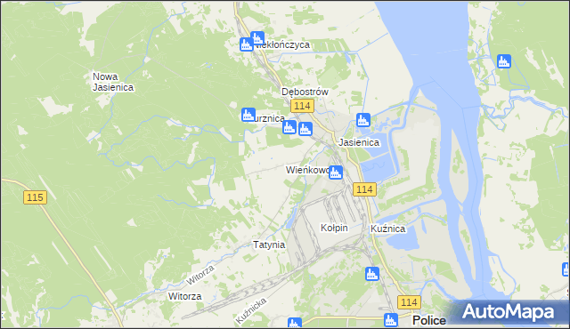 mapa Wieńkowo, Wieńkowo na mapie Targeo