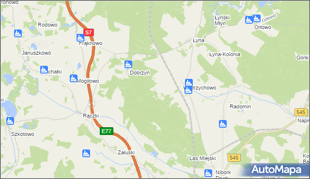 mapa Wietrzychówko, Wietrzychówko na mapie Targeo