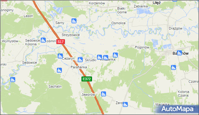 mapa Wilczanka, Wilczanka na mapie Targeo