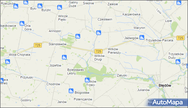 mapa Wilków Drugi, Wilków Drugi na mapie Targeo