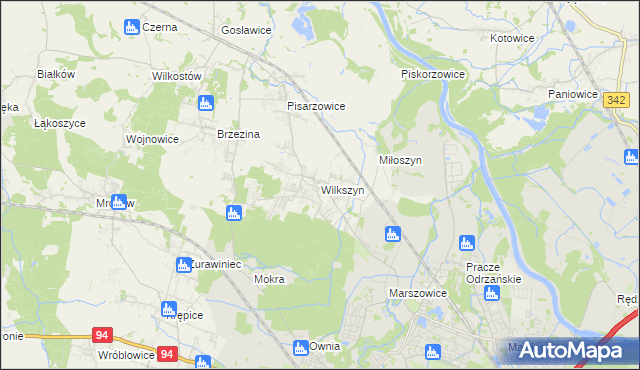 mapa Wilkszyn, Wilkszyn na mapie Targeo