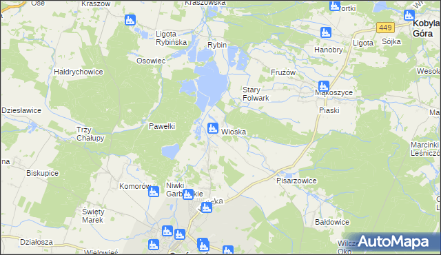 mapa Wioska gmina Syców, Wioska gmina Syców na mapie Targeo