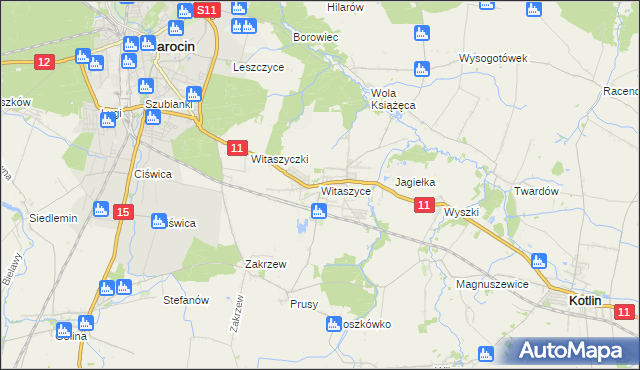 mapa Witaszyce, Witaszyce na mapie Targeo