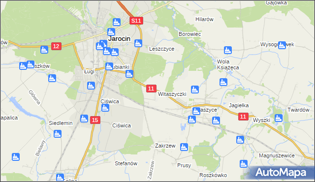 mapa Witaszyczki, Witaszyczki na mapie Targeo