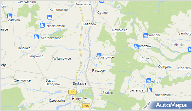 mapa Witostowice, Witostowice na mapie Targeo