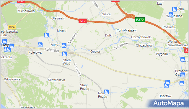 mapa Witowice gmina Końskowola, Witowice gmina Końskowola na mapie Targeo