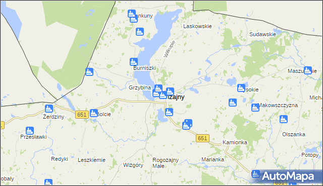 mapa Wiżajny, Wiżajny na mapie Targeo