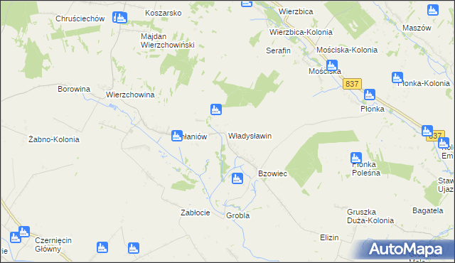 mapa Władysławin, Władysławin na mapie Targeo