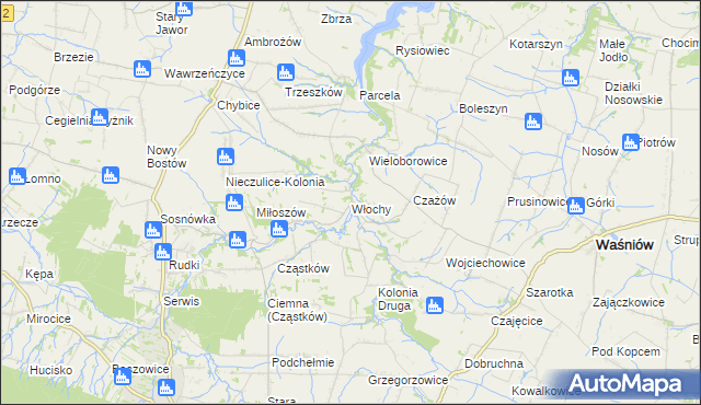 mapa Włochy gmina Nowa Słupia, Włochy gmina Nowa Słupia na mapie Targeo