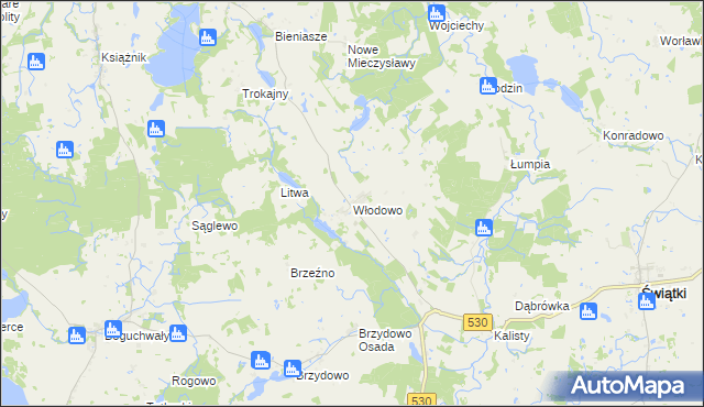 mapa Włodowo, Włodowo na mapie Targeo