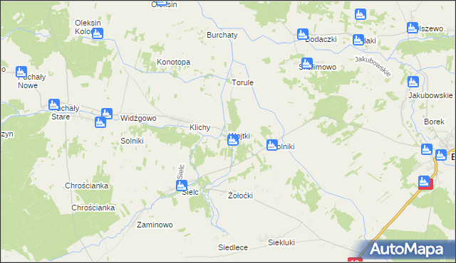 mapa Wojtki gmina Boćki, Wojtki gmina Boćki na mapie Targeo