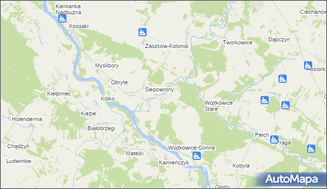 mapa Wojtkowice-Dady, Wojtkowice-Dady na mapie Targeo